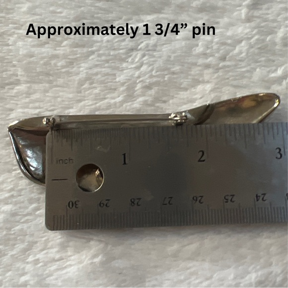 High-heel Silver Tone Metal Chunky Large Brooch - Picture 11 of 13